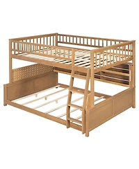Streamdale Furniture Bunk Bed with Shelving, Lights & Pegboard