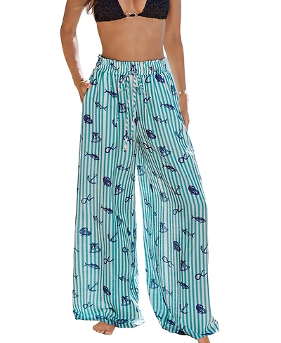 Cupshe Women's Off the Reef Striped Pants