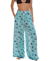 Cupshe Women's Off the Reef Striped Pants