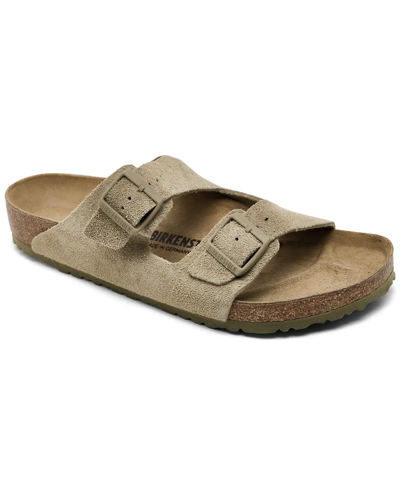 Birkenstock Men's Arizona Suede Leather Soft Footbed Sandals from Finish Line