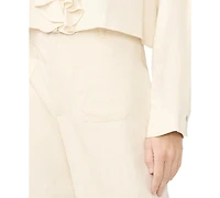 Sam & Jess Women's Wide-Leg Ankle Length Pants