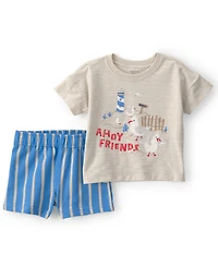 Carter's Baby Boys' Seagull Short-Sleeve Top & Shorts, 2-Piece Set