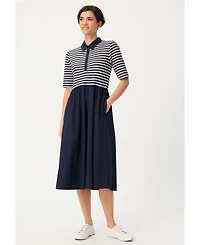 Olsen Women's Mixed Media Polo Dress