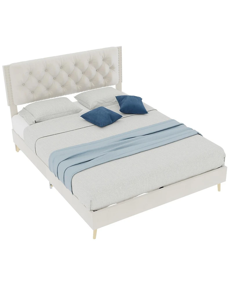 Streamdale Furniture Suede Soft Package Full Size Bed Frame