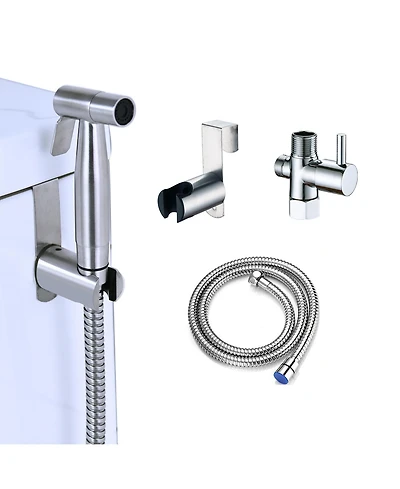 Rainsken Handheld Toilet Bidet Sprayer Set Kit, Self Cleaning Hand Stainless Steel Bidet faucet for Bathroom