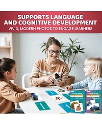 Quokka Flash Cards Set of 2 for Kids – Vocabulary Builder with Words, Sentences & Action Verbs