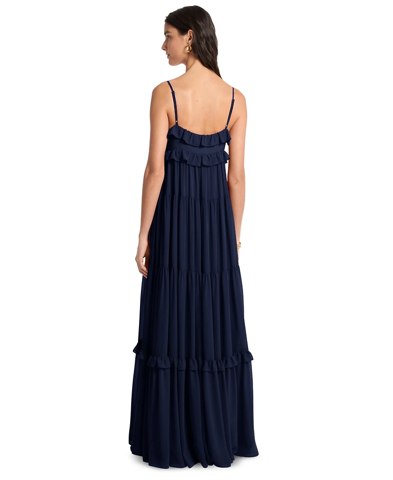Michael Kors Women's Sleeveless Tiered Maxi Dress