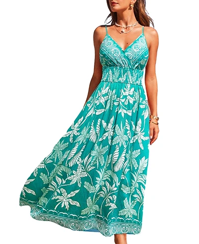 Cupshe Women's What a Vibe Tropical Maxi Beach Dress