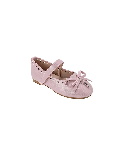 Bebe Toddler Girl's Flat with Bow and Hanging B Charm