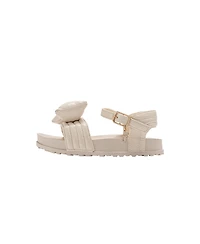 Bebe Girls Footbed Sandals - Lightweight Comfort & Adjustable Strap with Puffy Bow Detail