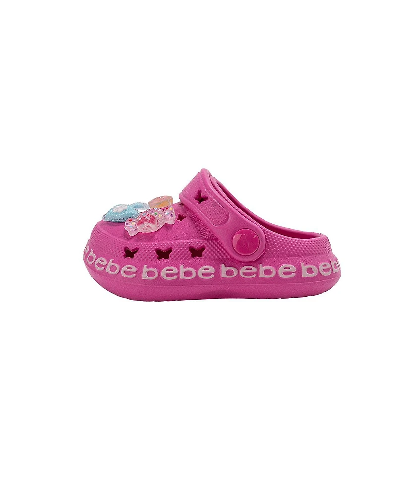 Bebe Big Girls Lighweight Eva Clogs - Slip On Comfy Shoes with Charms