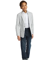 Tommy Hilfiger Boys' 8-20 Textured Check Sport Front Button Coat