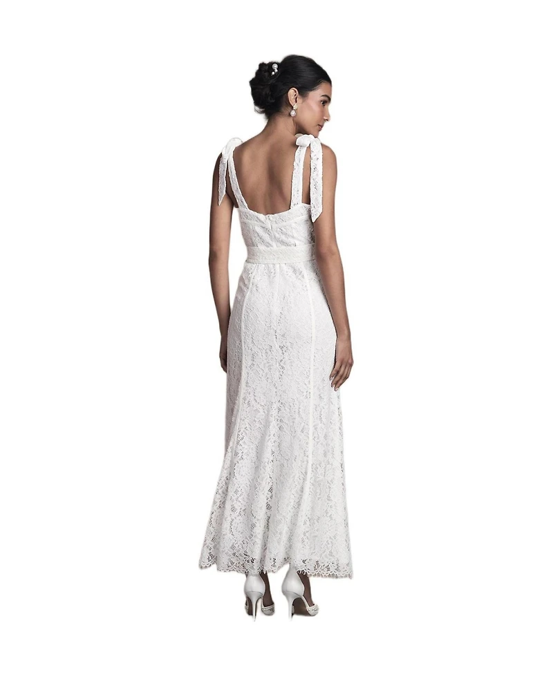 Coast Women's Lace Bow Shoulder Maxi Wedding Dress