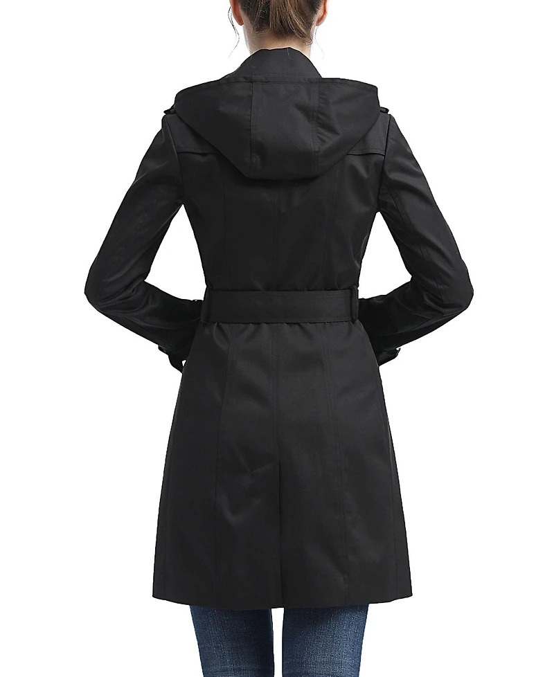 kimi + kai Women's Classic Hooded Trench Coat