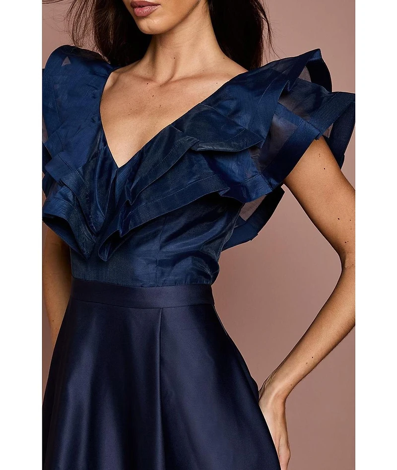 Coast Women's Frill Shoulder Midi Dress