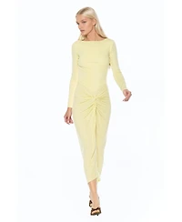 Alexia Admor Women's Revel Long Sleeve Draped Skirt Maxi Dress