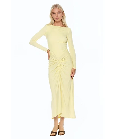 Alexia Admor Women's Revel Long Sleeve Draped Skirt Maxi Dress