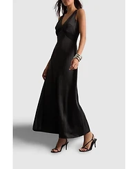 Warehouse Women's Satin And Chiffon Mix Midaxi Dress