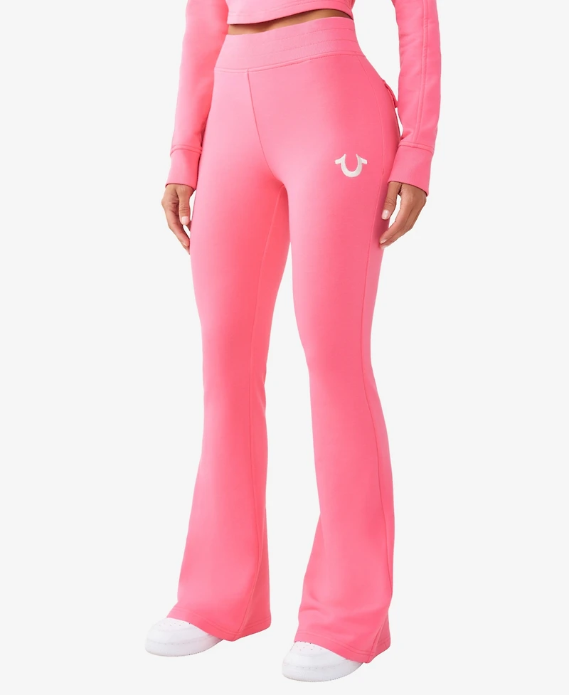 True Religion Women's French Terry Boot Cut Pants