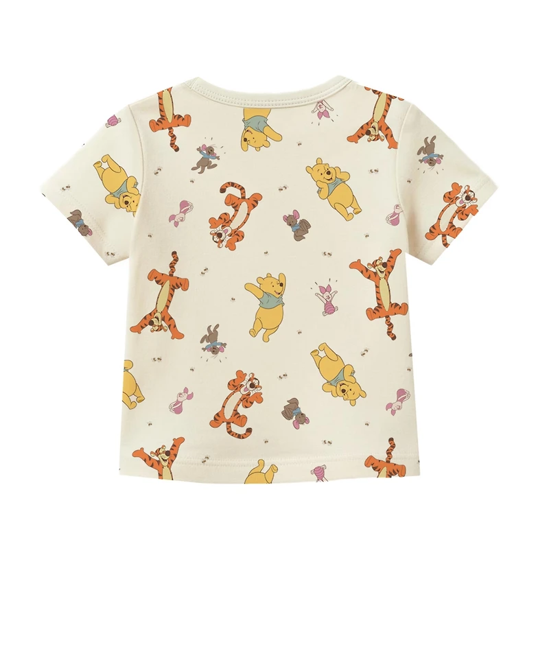 Disney Baby Boys' or Girls' Short-Sleeve T-Shirt and Shortall, 2-Piece Set