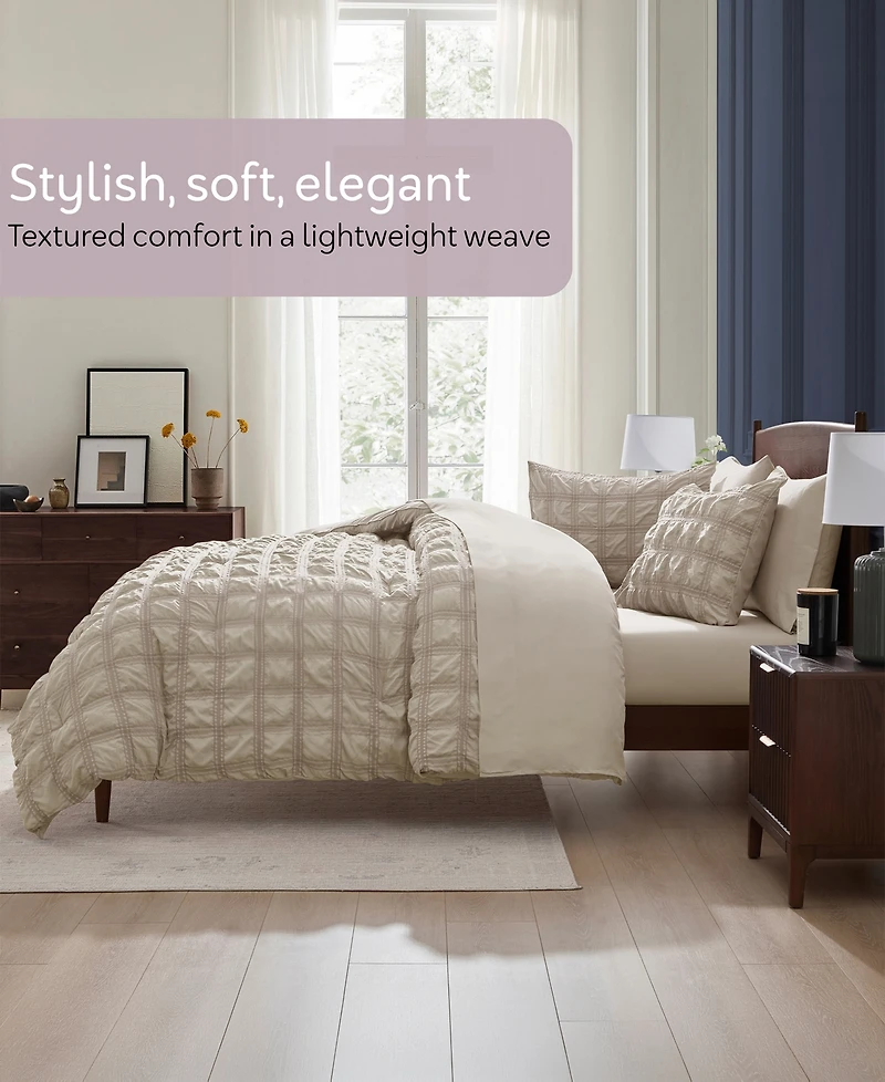 Nestl Luxury Soft Seersucker Design 7-Pc. Comforter Set