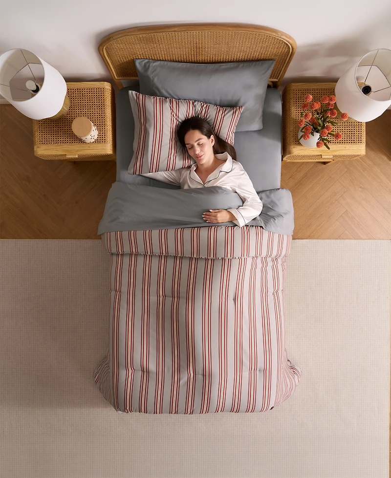 Nestl Luxury Soft Modern Striped Design 5-Pc. Comforter Set
