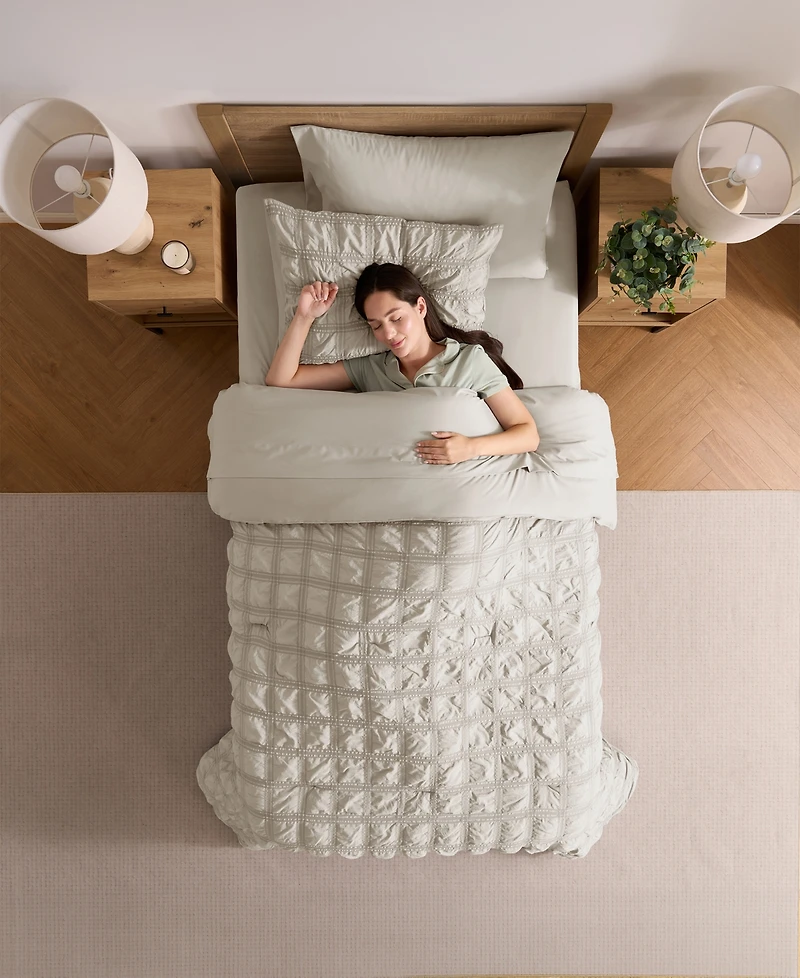 Nestl Luxury Soft Seersucker Design 5-Pc. Comforter Set, Twin/Twin Xl