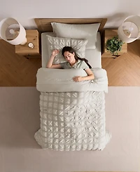 Nestl Luxury Soft Seersucker Design 5-Pc. Comforter Set, Twin/Twin Xl