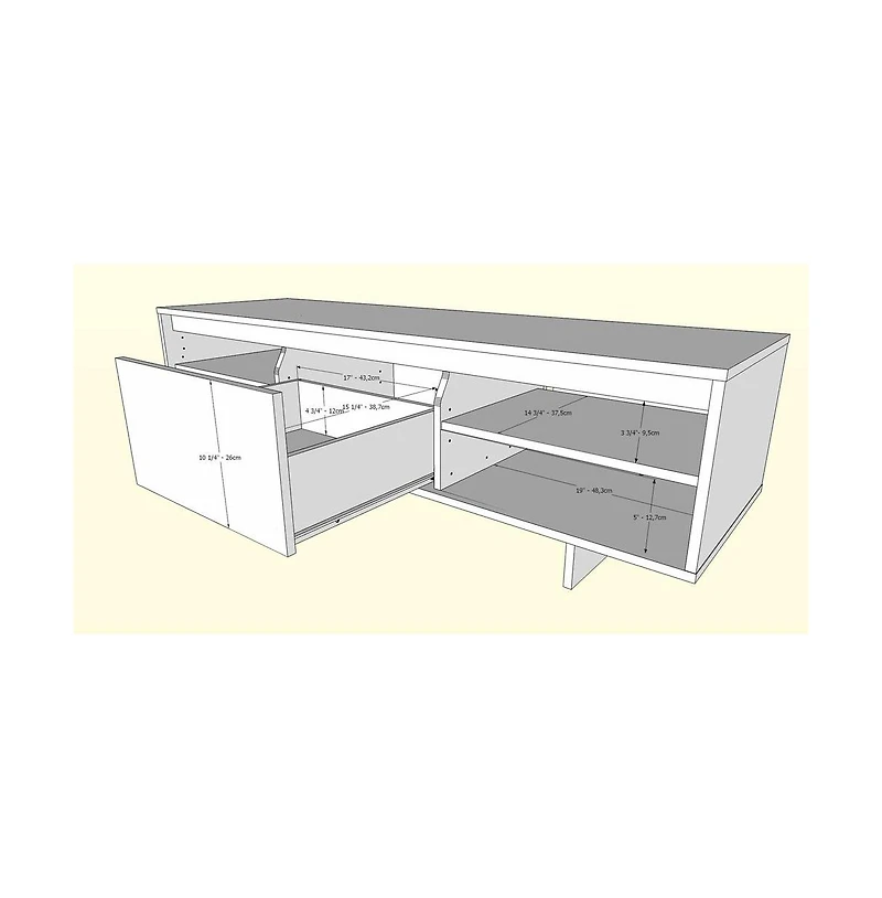 Nexera 60-Inch Tv Stand With Storage
