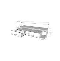 Nexera 72-Inch Tv Stand With 2 Drawers.