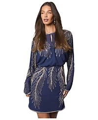 Coast Women's Feather Embellished Mini Dress