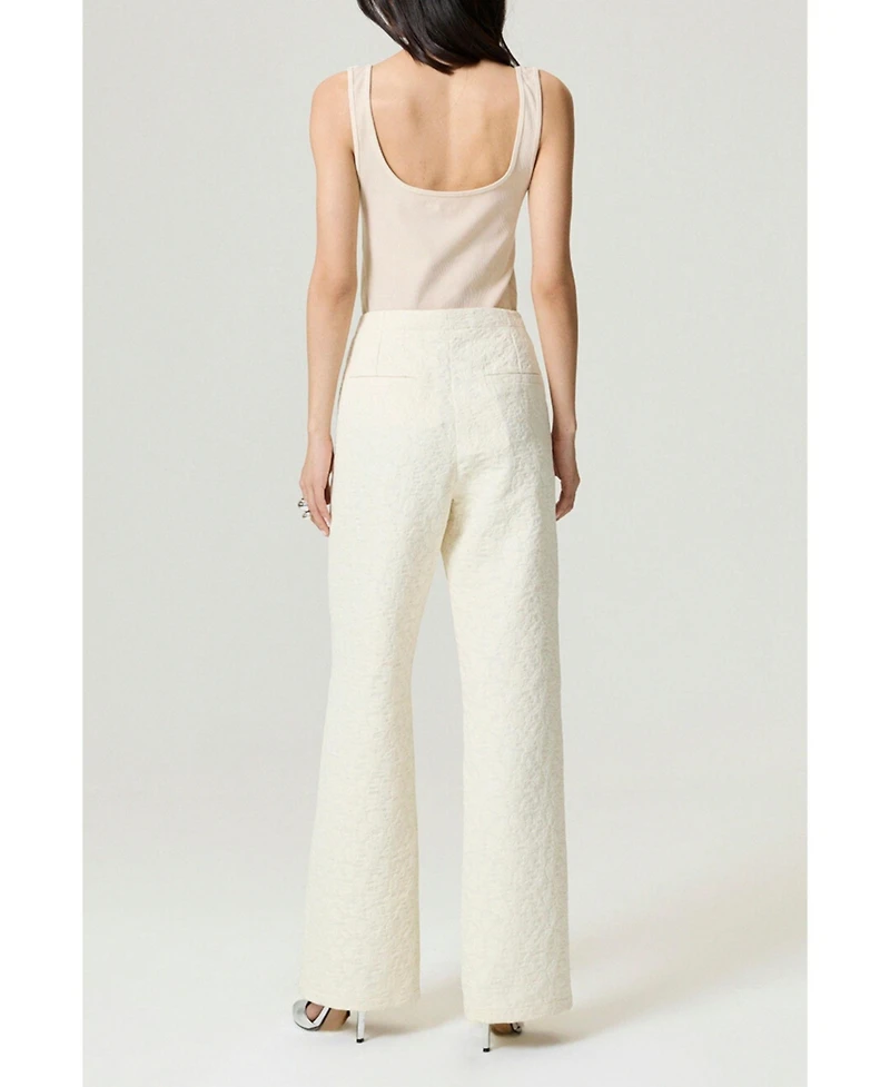 Nocturne Women's Contrast Fabric Detailed Pants