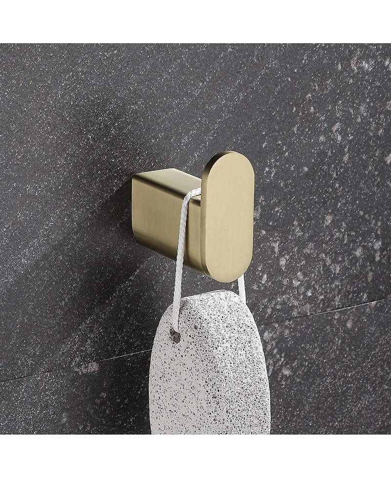 Rainsken 5- Piece Bathroom Hardware Set - Stainless Steel Accessories Set, Towel Bar, Towel Hooks and Towel Racks, Wall Mounted .