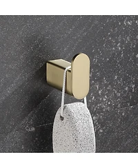 Rainsken 5- Piece Bathroom Hardware Set - Stainless Steel Accessories Set, Towel Bar, Towel Hooks and Towel Racks, Wall Mounted .