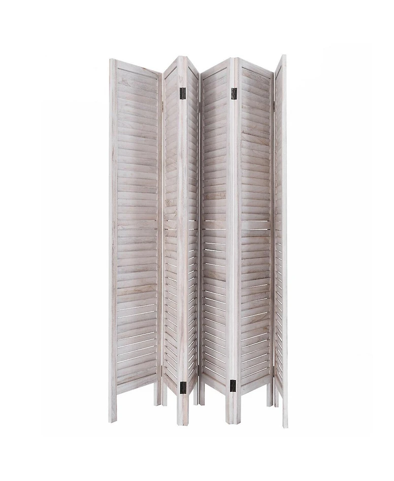 Costway 67'' High 6 Panel Room Divider Furniture Classic Venetian Wooden Slat Home