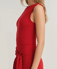 Modenaire Women's Sleeveless Side-Tie Active Romper