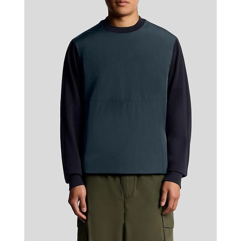 Lyle & Scott Men's Half Raglan Hybrid Long Sweatshirt