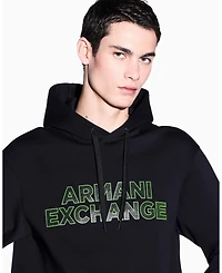 A|X Armani Exchange Men's Elevated Logo Hoodie Sweatshirt