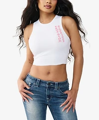 True Religion Women's Rib Racer Tank Top