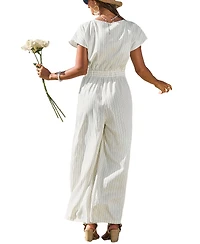 Cupshe Women's V-Neck Zipper Closure Unlined Jumpsuit