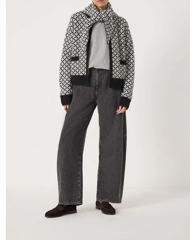 Hush Women's Jacquard Wool Edge To Cardigan