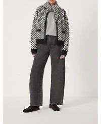 Hush Women's Jacquard Wool Edge To Cardigan