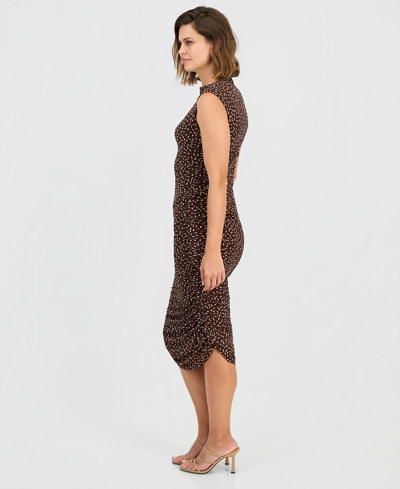 Bar Iii Women's Ruched Mesh Dress, Macy's Exclusive