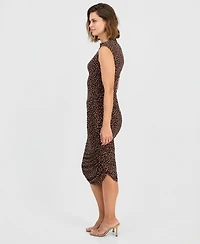 Bar Iii Women's Ruched Mesh Dress, Macy's Exclusive