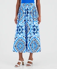 T Tahari Women's Printed Pull-On Midi Skirt