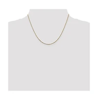 Curata Jewelry Solid 18k Yellow Gold Italian Sparkle-Cut 1.1mm Cable Chain Necklace 16 -24 Inches Chain Necklace