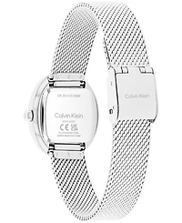 Calvin Klein Women's Euphoria Silver Tone Stainless Steel Mesh Bracelet Watch, 23.2mm