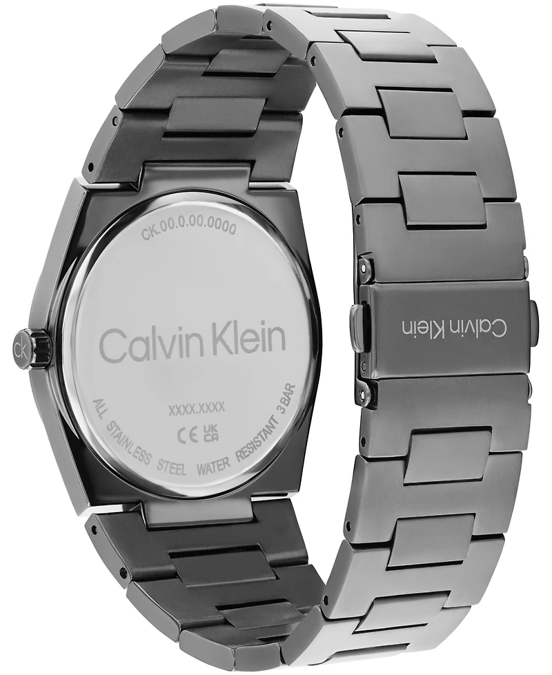 Calvin Klein Men's Ck Empower Gray Ip Stainless Steel Bracelet Watch, 40mm