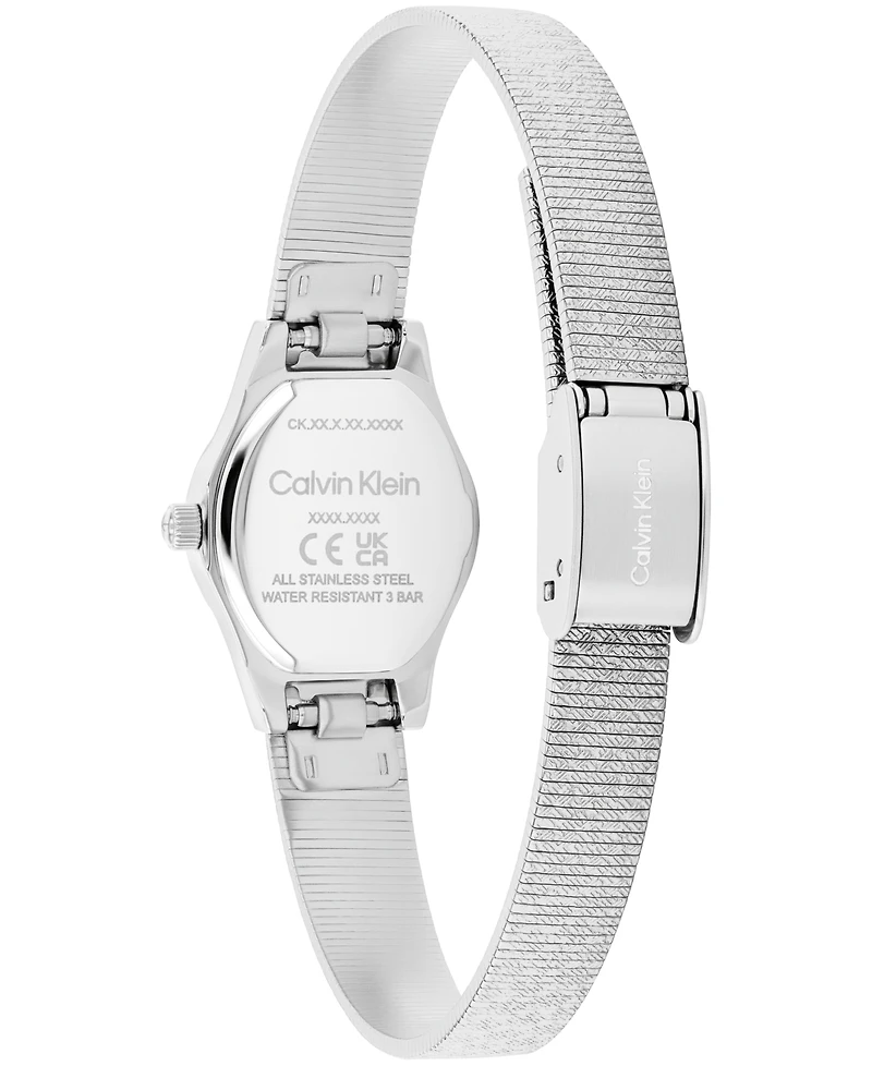 Calvin Klein Women's Ck Contemporary Silver Tone Stainless Steel Bracelet Gift Set Watch, 18mm
