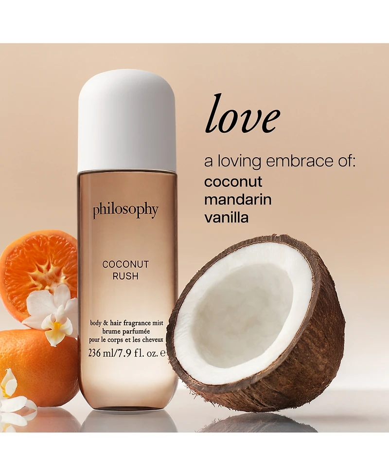 philosophy Coconut Rush Body and Hair Perfume Mist, 3.3 oz.